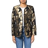 Kasper Womens One Bttn Collarless Jacket