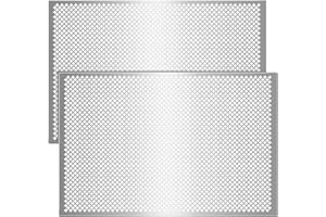 Gisafai 2 Pcs Cloverleaf Aluminum Sheet 2 Feet by 3 Feet Perforated Metal Sheets 0.02 Inch Thick Metal Mesh Aluminum Sheet Decorative for Indoor Outdoor (Silver)