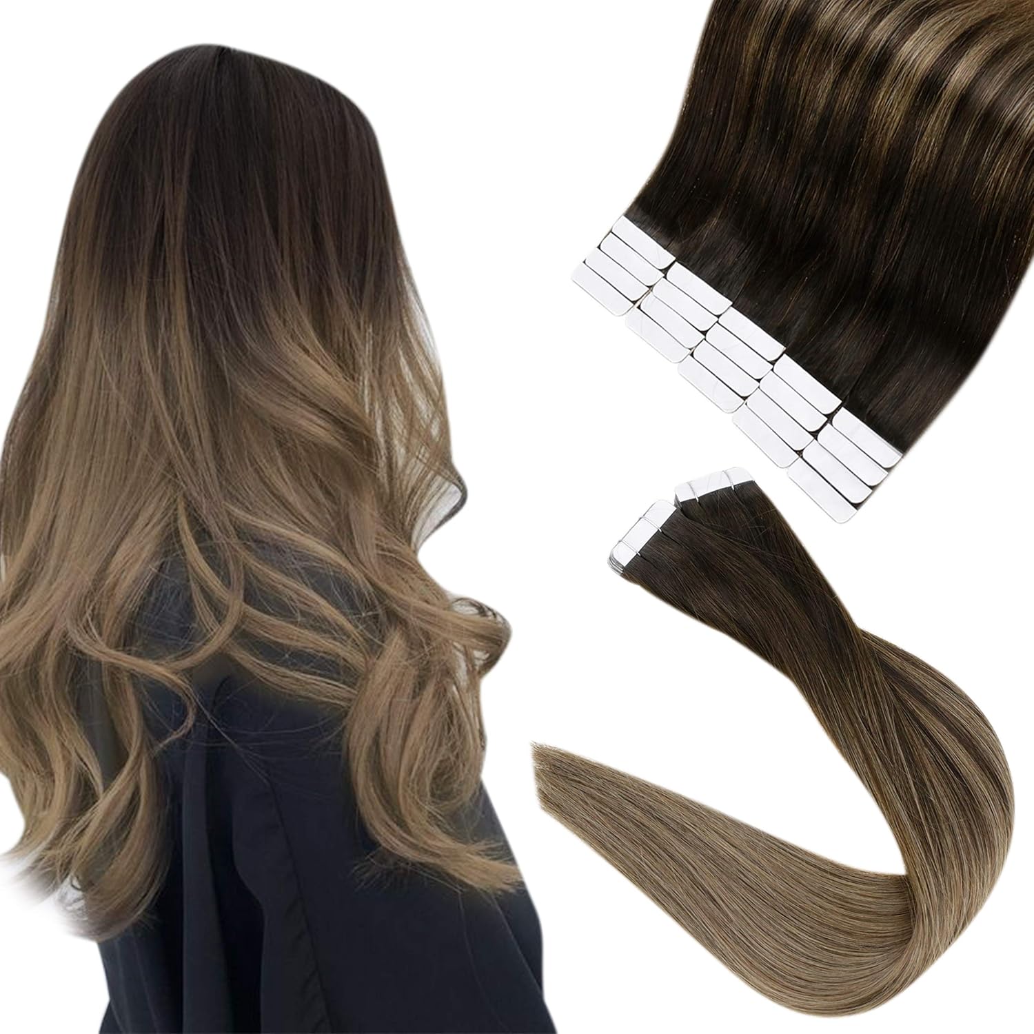 Easyouth Balayage Tape in Extensiones Cabello Humano 12pulgadas 60g