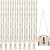 8 Pack DIY Metal Shoulder Cross Body Bag Chain Replacement 47 Inch, Metal Chain Fashion Replacement Chain Strap with Buckles Set, Perfect for Shoulder Cross Body Bag Hand Bag Chain Replacement