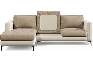 Nolan Interior Magic Sofa Cover - Wheat Pet-Proof Sofa Seat Cover - Small, Camel Brown - Easy Installation, Stain Resistant, Machine Washable, Stretchy Covers for Sectional Couches and Sofas