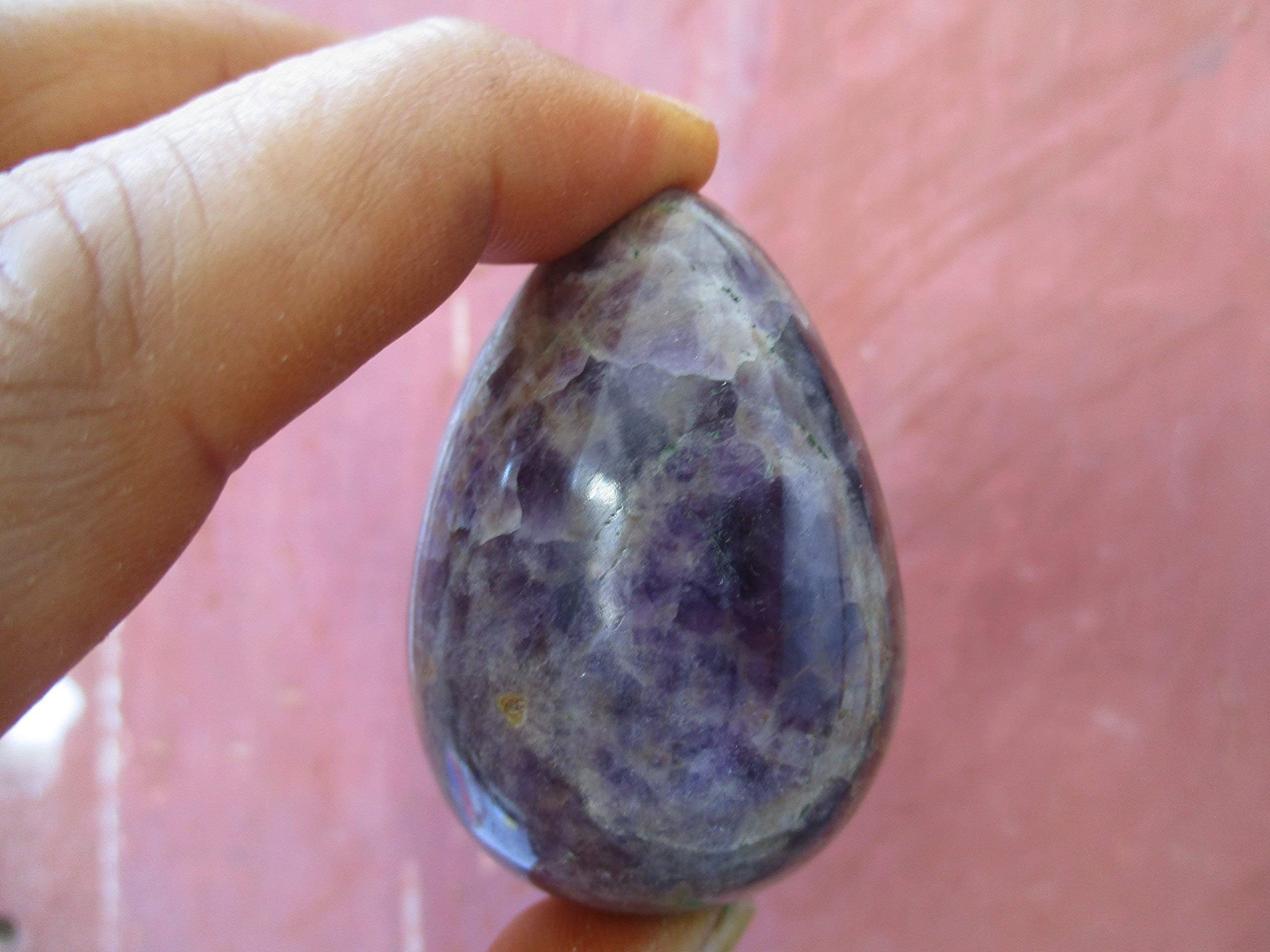 Amethyst egg, Massage Egg, Yoni eggs ,Decorative Egg, Gift Egg with FREE Reiki Infused worth $30 and With FREE Gift Bag worth $11, for Chakra Healing, Tantra Healing, Gemstone Healing