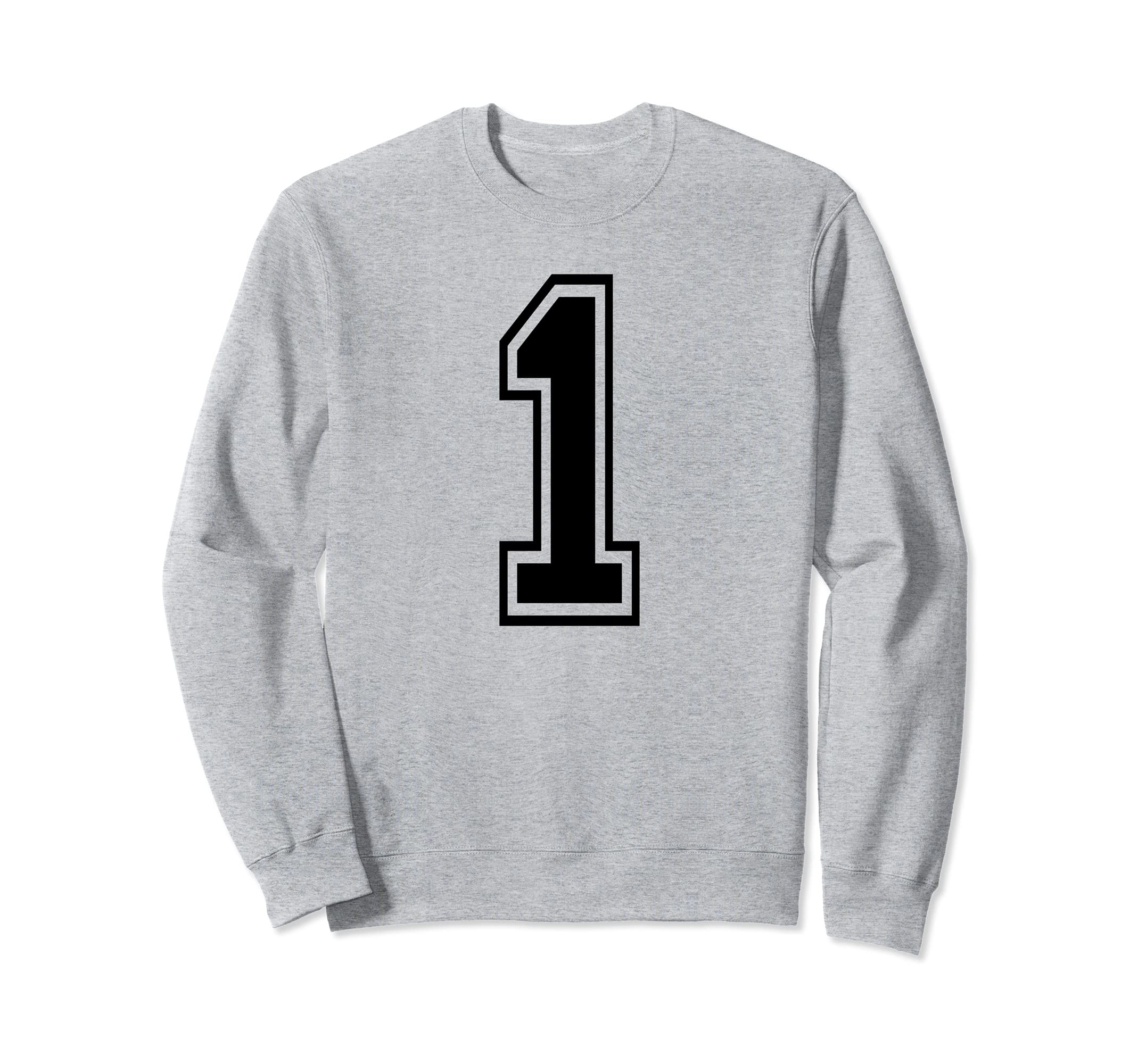 Number 1 Sports Jersey Player Uniform Number 1st Place Sweatshirt