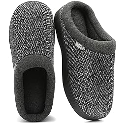 UBFEN Mens Slippers for Indoor Bedroom Memory Foam