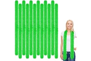 Xtinmee 12 Pcs Feather Boas Artificial Fluffy Boas for Party Bulk Color Feather Scarf for Women Christmas Tea Party