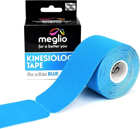 Meglio Kinesiology Tape, Pre Cut 5 Metre Roll, Latex Free