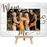 DETIHO Mom & Me Picture Frame, Mommy And Me Gifts, Mothers Day Birthday Gifts from Daughter Son, Wood 4x6 Photo Frames With Easel for Tabletop Display-F01