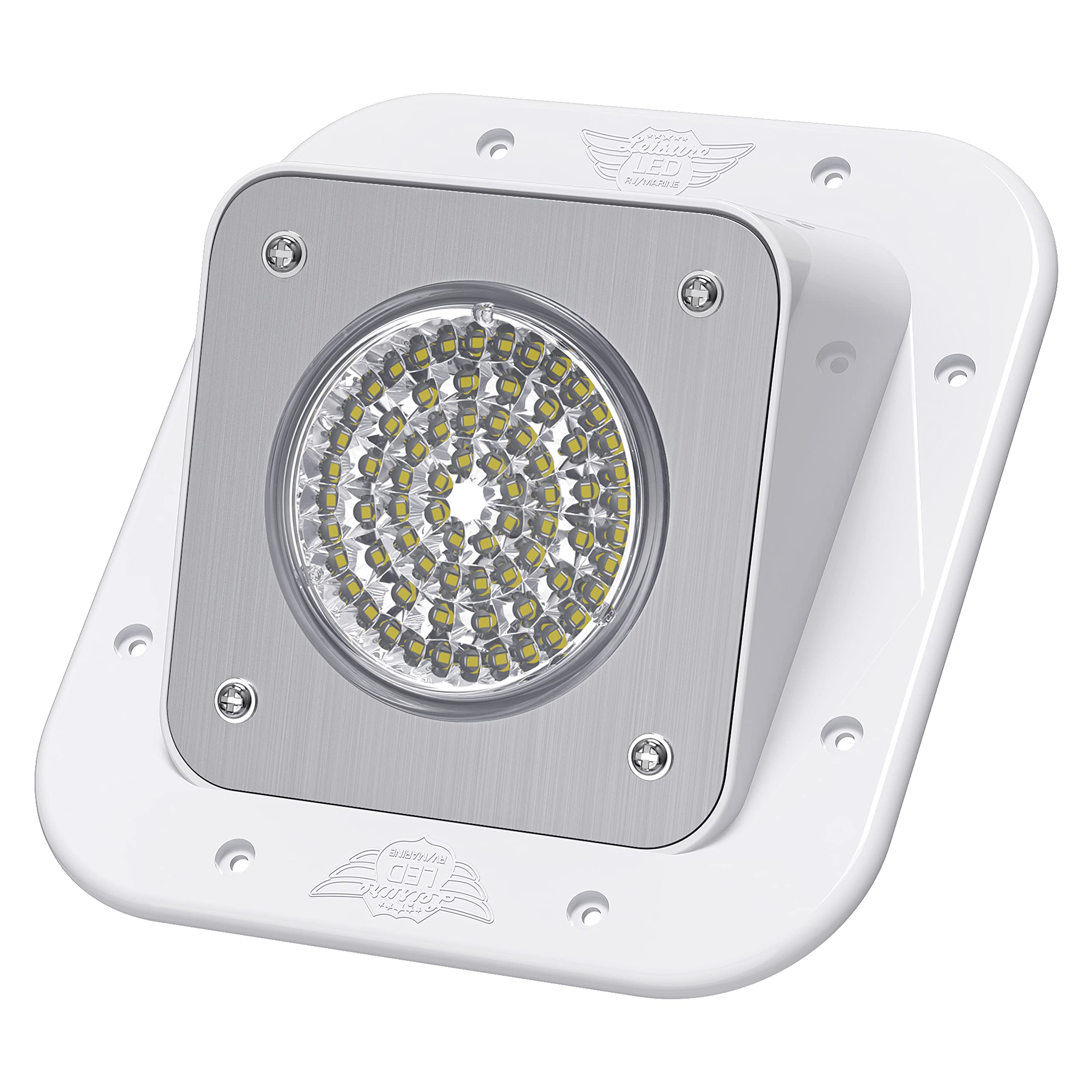 Photo 1 of Leisure LED RV Exterior Surface Mount Flood Porch Utility Light - White 12v 1100 Lumen Lighting Fixture Replacement Lighting for Weekend Warrior RVs, Trailers, Campers, 5th Wheels