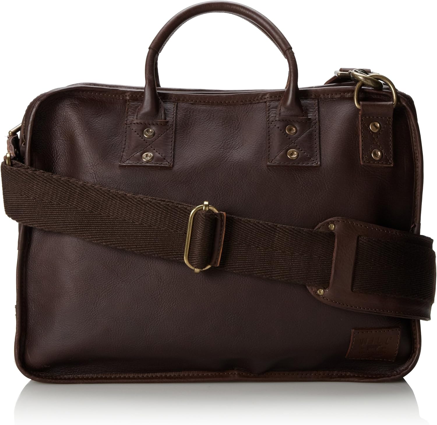 Will Leather Goods Men's Hank Portfolio Briefcase, Brown