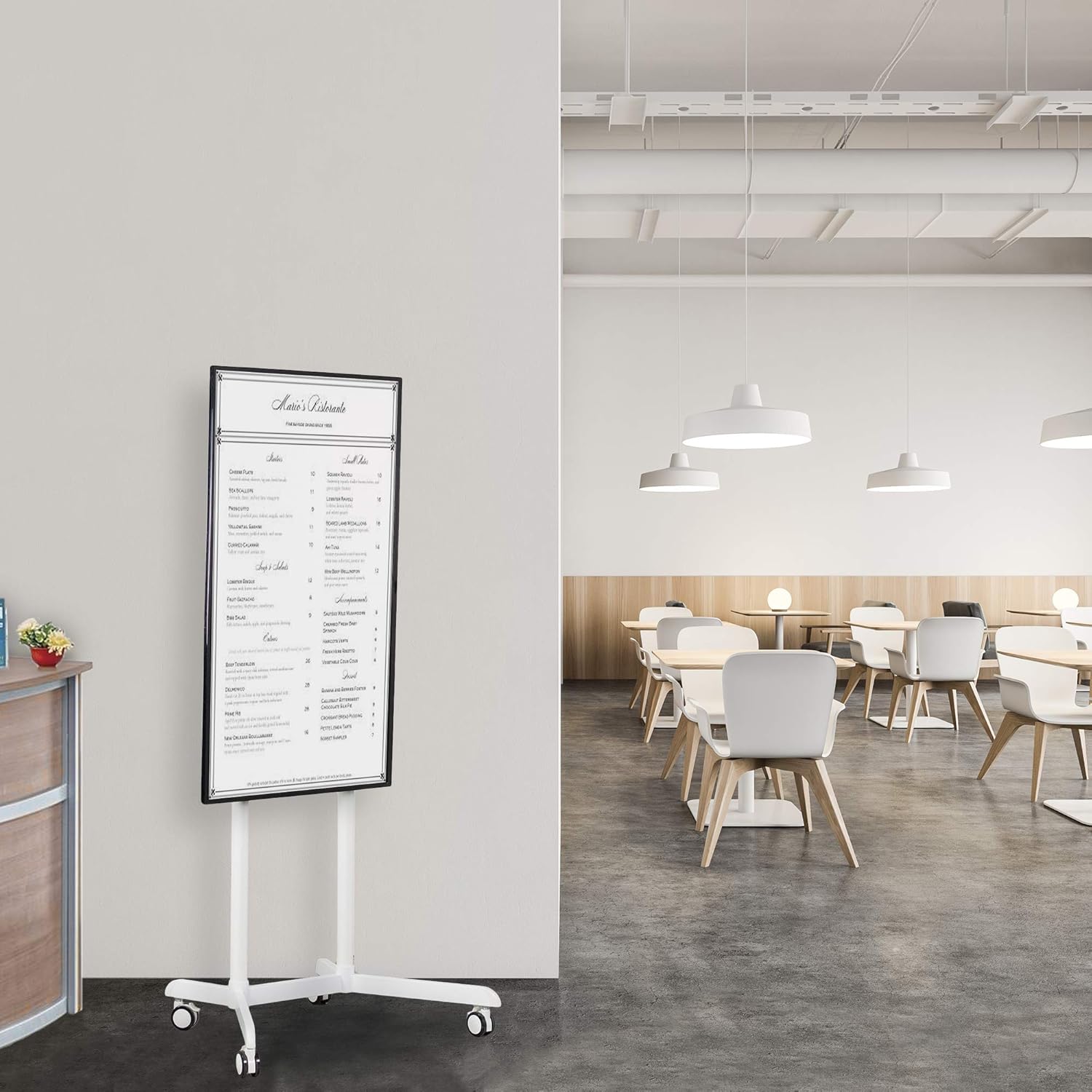 VIVO Mobile Premium TV Cart for 37 to 70 inch Flat Screens, Samsung Digital Flipchart, Microsoft Surface Hub 2S, Luxury Portrait to Landscape TV Display Stand with Wheels, White (STAND-TV02PW): Home Audio & Theater