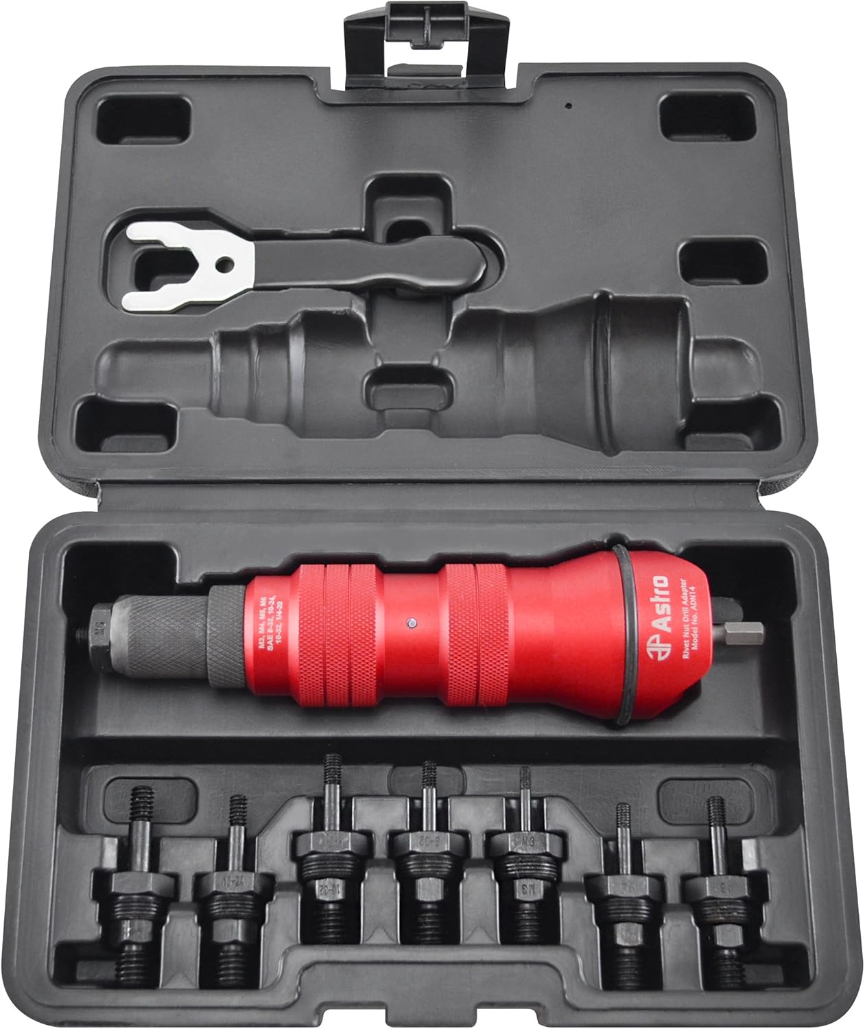 Astro Pneumatic Tool ADN14 Rivet Nut Drill Adapter Kit - - 