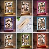 EDSG Personalised Photo Plaque Night Light Portrait-6 Photo Gift for Loved Ones view 5