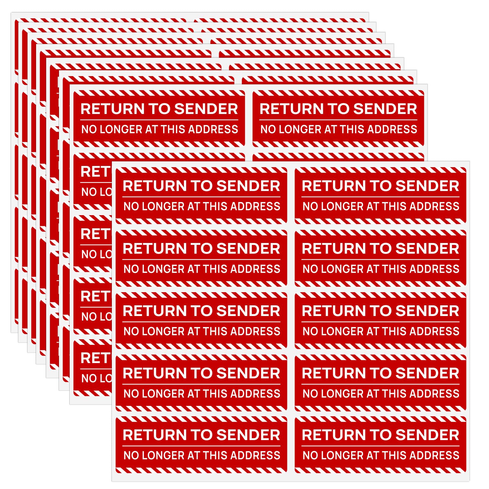 Photo 1 of 100PCS Return to Sender Not at This Address Stickers,Self Adhesive Labels Please Return to Sender Stickers for Small Buisness Envelope Mailbox Postal Service Cartons Shipping(3"x1",Red)