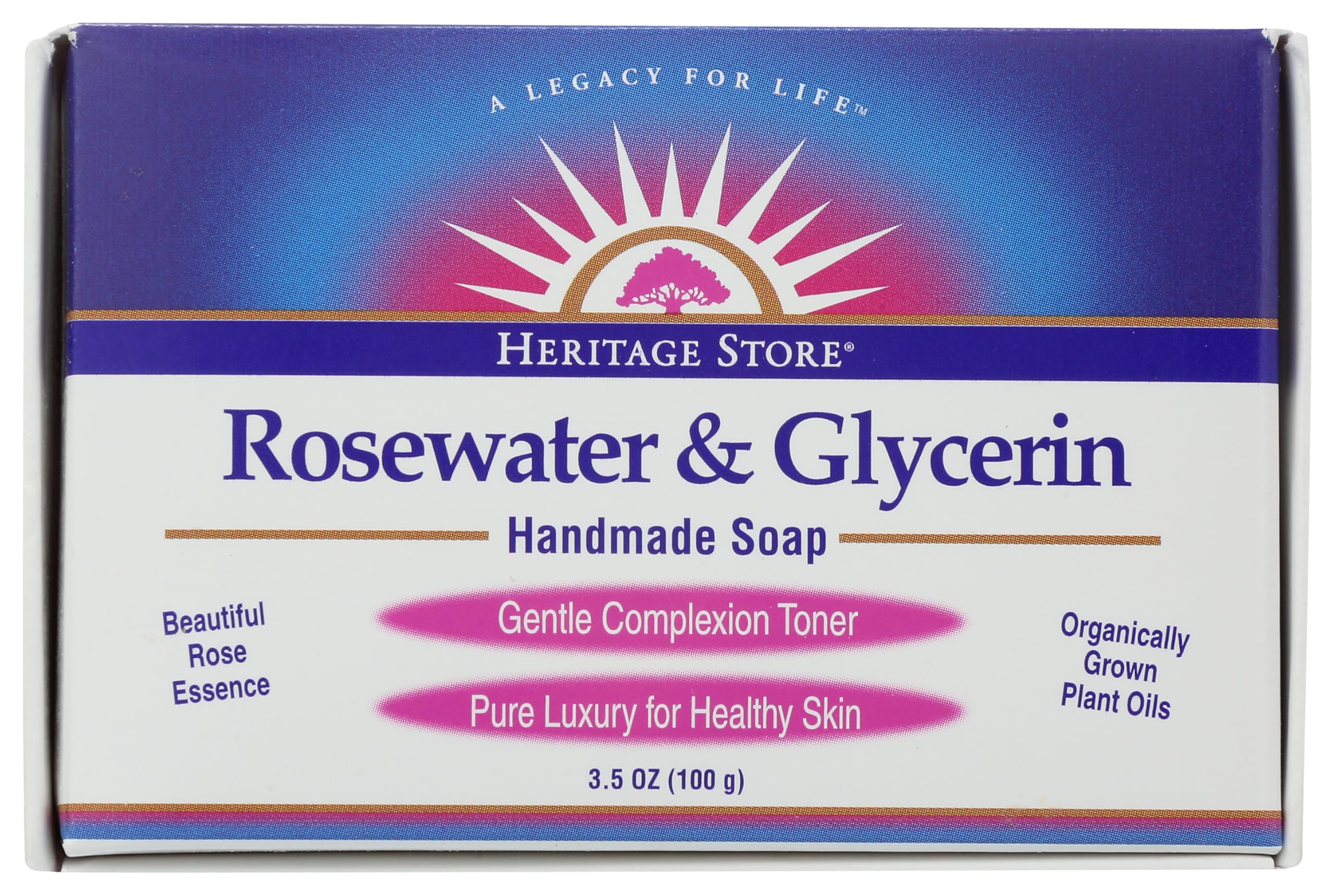 Heritage - Rosewater & Glycerin Handmade Soap - 3.5 oz.