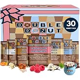 Double Donut Coffee Flavored Hot Chocolate Packets, Gourmet Hot Cocoa Mix Variety Pack 30 Count Includes Classic, White Chocolate, Choc Raspberry, Salted Caramel, French Vanilla &amp; Peppermint