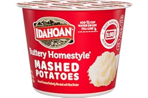 Idahoan Mashed Potatoes, Buttery Homestyle, 1.5 Ounce (Pack of 12)