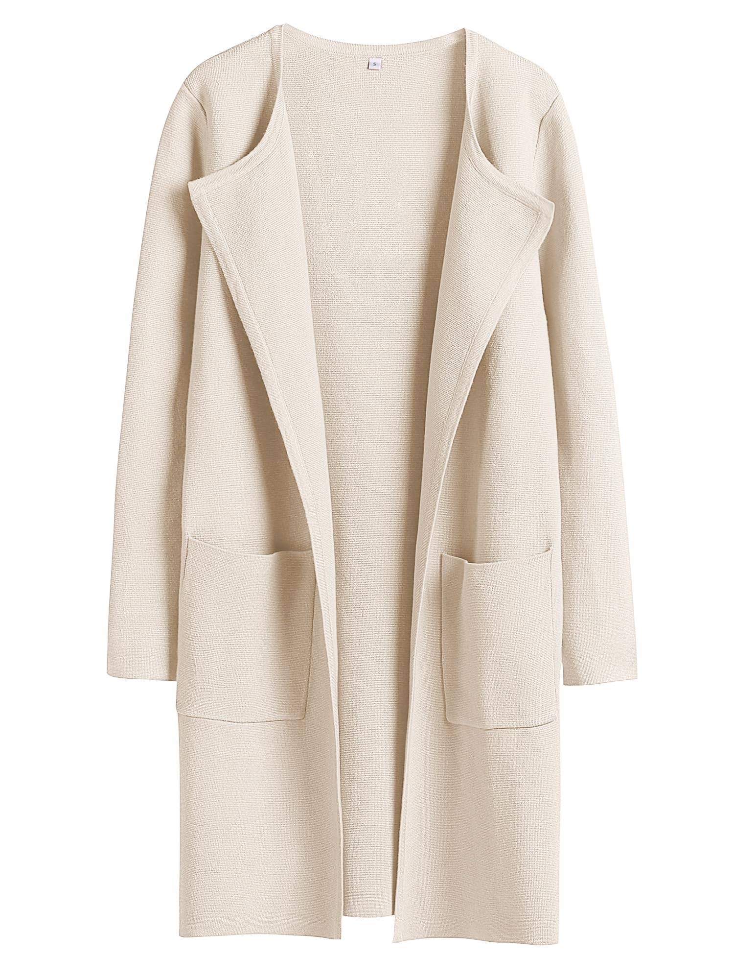 ANRABESS Long Open-Front Casual Cardigan