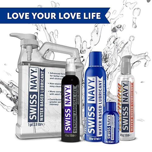 Swiss Navy Premium Water-Based Lubricant - 24 oz - Lubricating Gel for Men,  Women & Couples - Toy Safe - Non-Staining Formula - Compatible with Latex &  Condoms in Kenya | Whizz Lubricants