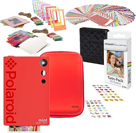 Polaroid Mint Appareil Photo Instantane Rouge Kit De Demarrage