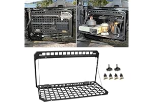 MAIKER OFF ROAD Tailgate Table Rear Foldable Cargo Shelf Aluminum Alloy Storage Shelf MOLLE Panel for Ford Bronco 2021-2024