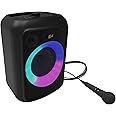 Klipsch Gig XL, Black - Portable Wireless Speaker - Multiple Color Modes - Bass Boost - 6.5" Woofer & 2" Tweeter - 8-Hour Playtime - Splash Resistant - Karaoke Mic Included