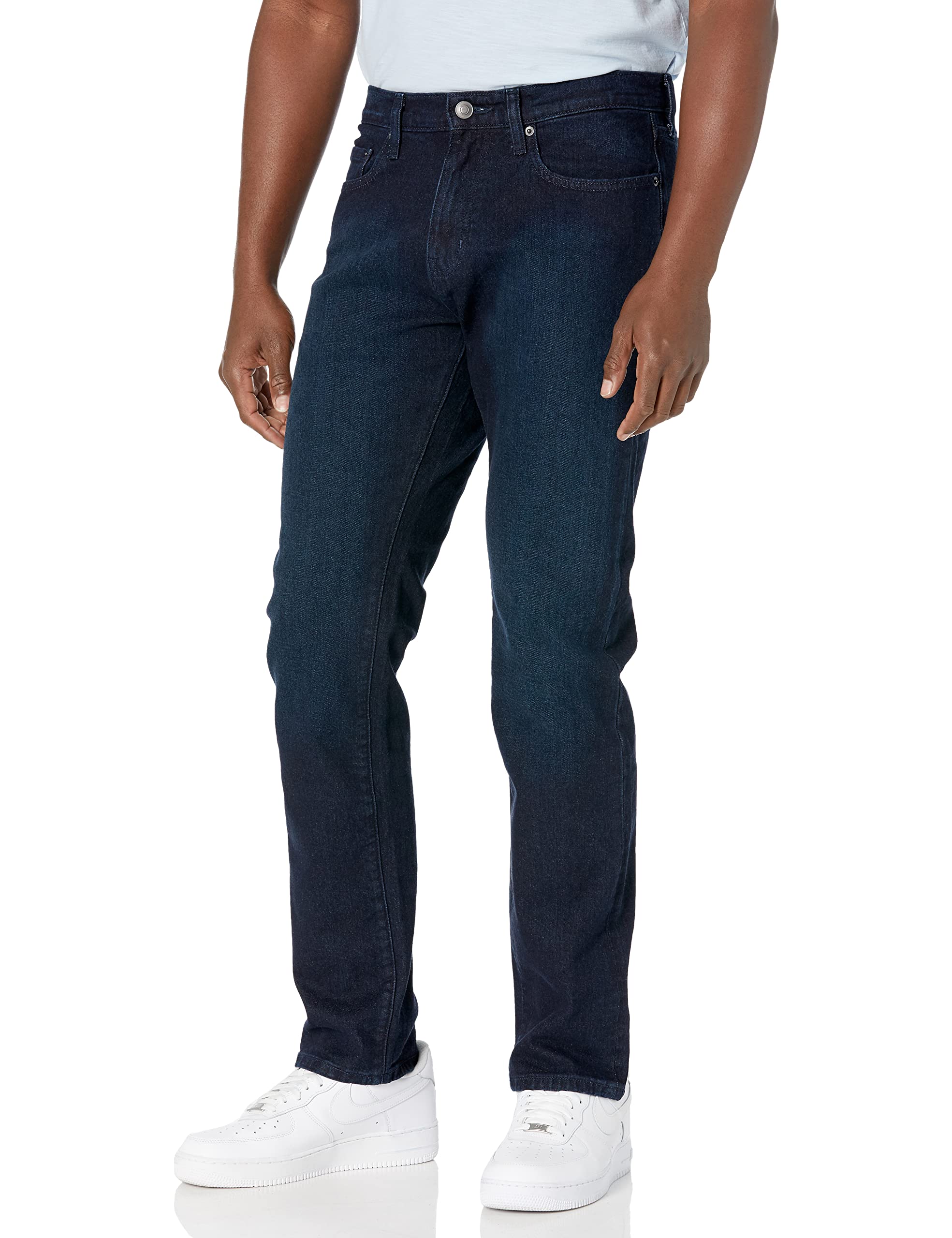 Photo 1 of Amazon Essentials Men's Athletic-Fit Stretch Jeans - Discontinued Colors, Blue Over Dye, 34W x 32L