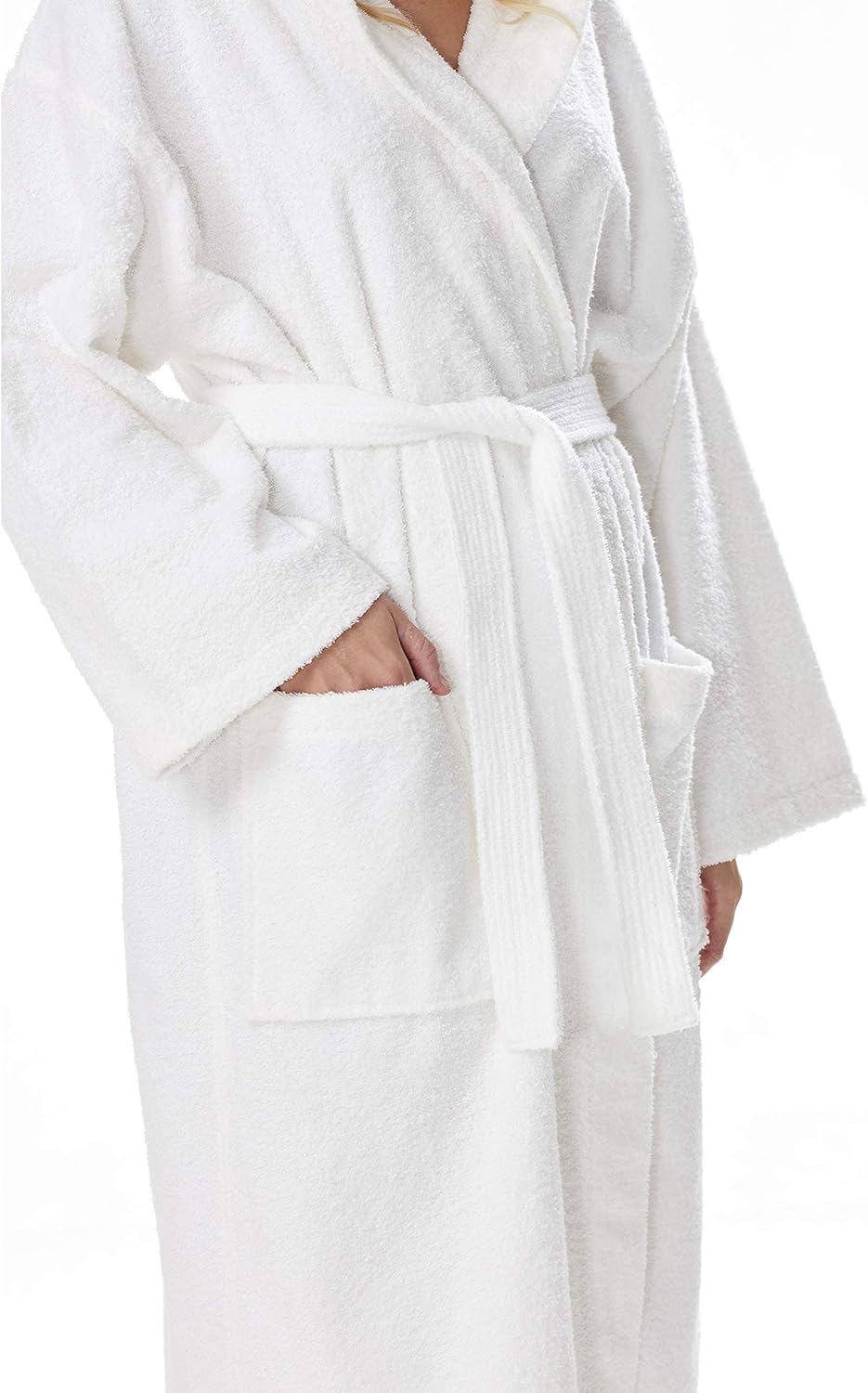 Arus Women's Hooded Classic Bathrobe Turkish Cotton Robe with Full Length Options at  Women’s Clothing store