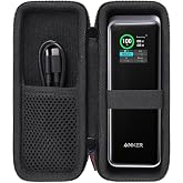 khanka Hard Case for Anker Prime Power Bank 27650mAh 27k 250W,Black | EVA Hard Shell, Mesh Pocket Accessory Storage, Travel-Ready Storage for Anker Zolo A1695 Power Bank 25K 165W,Case Only