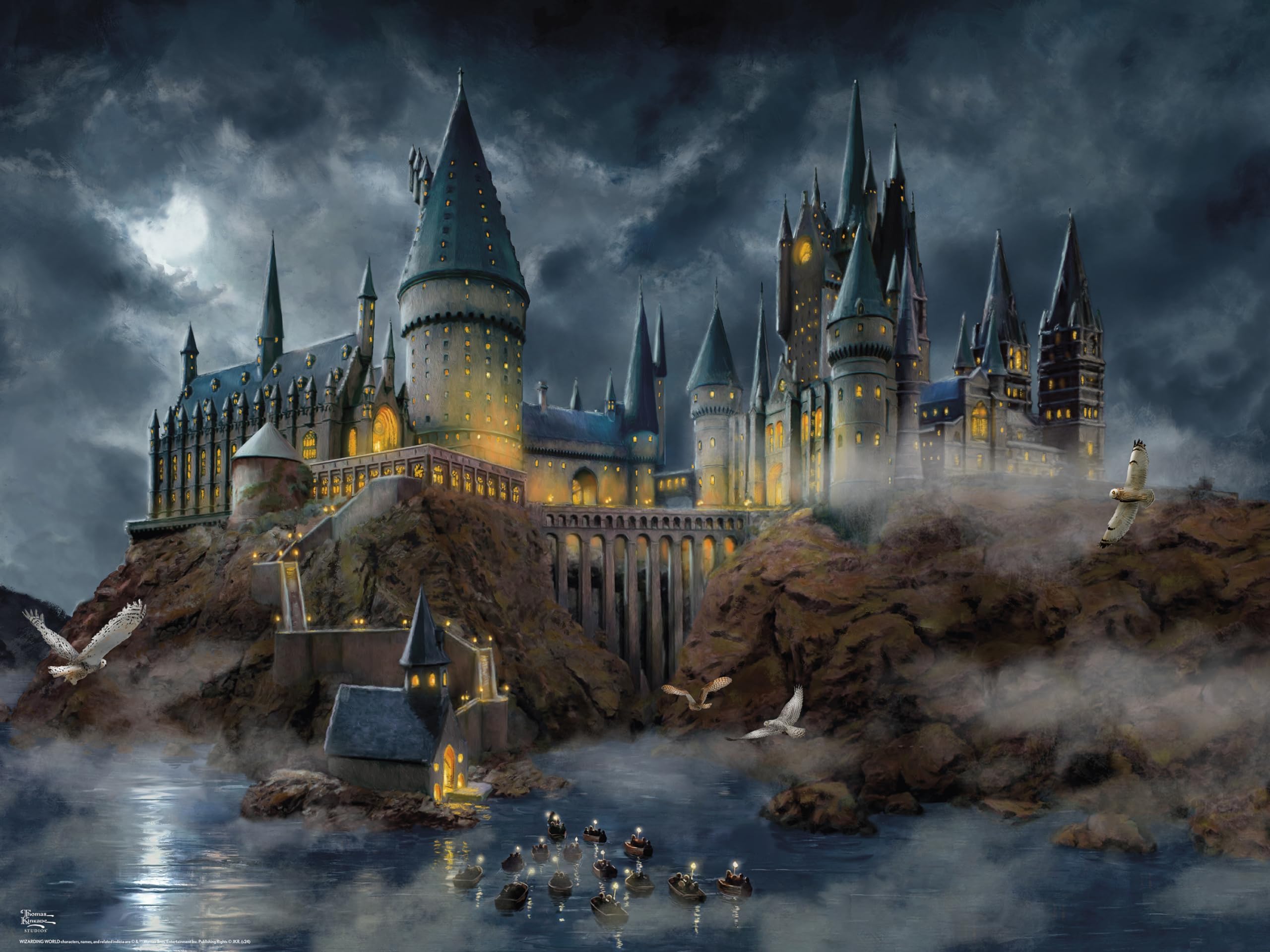 Ceaco - Thomas Kinkade - Harry Potter - Hogwart's Castle - 1500 Piece Jigsaw Puzzle
