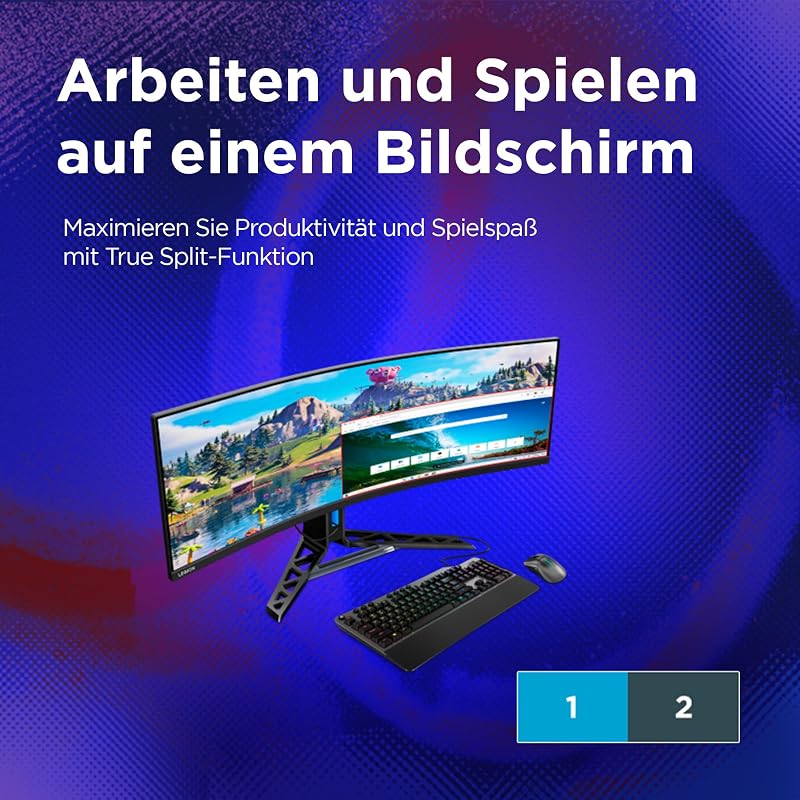 R45w-30 Gaming Monitor | 44,5 Zoll |DQHD| 5120x1440 | 165Hz | 450 nits | 1ms Reaktionszeit | HDMI | DP | AMD Radeon FreeSync | schwarz