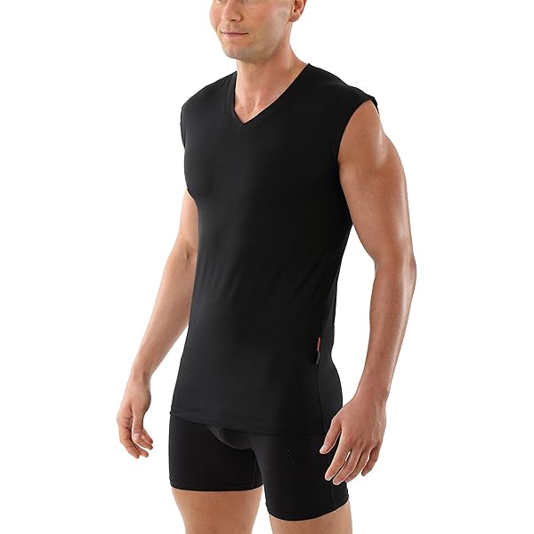 ALBERT KREUZ Men's Laser Cut Invisible Seamless v-Neck Undershirt