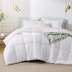 Bedsure White Queen Comforter Set - White Basket