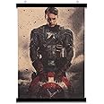 Vintage Marvel Superhero Captain America Poster With Hanger Frame 20.8 x 14.9 Inch Marvel Poster Chris Evans Poster Avengers 