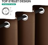 Deconovo Thermal Insulated Blackout Curtains Brown 2 Panels 107x160 cm Eyelets view 7