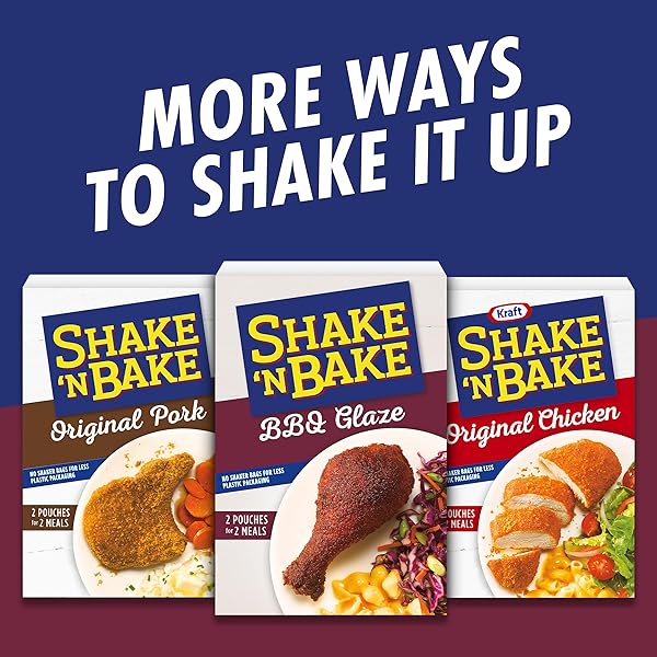 SHAKE ‘N BAKE, BBQ GLAZE SEASONED COATING MIX, 6 OZ