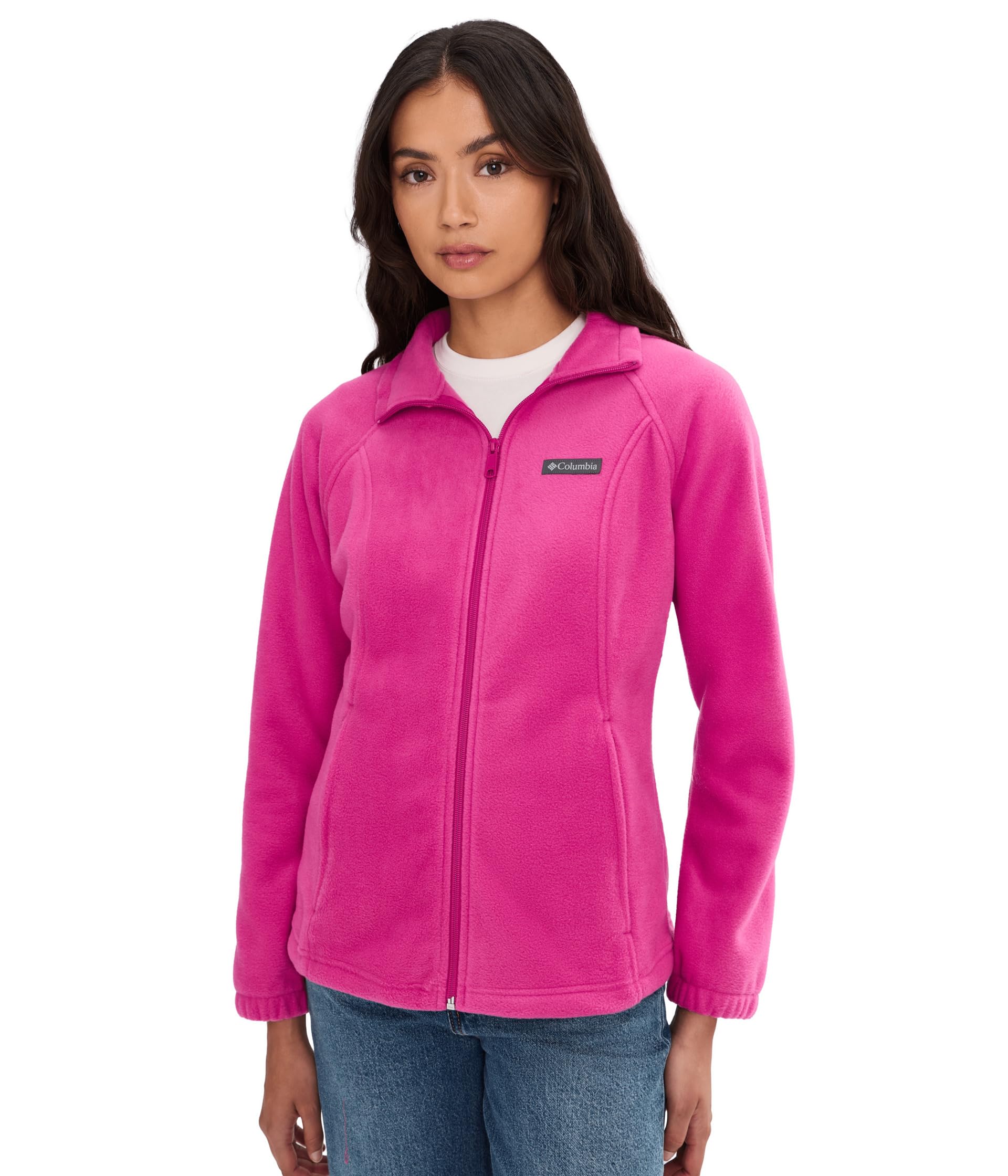 Columbia Women's Benton Springs Full Zip Fleece Jacket, Fuchsia, XX-Large Image