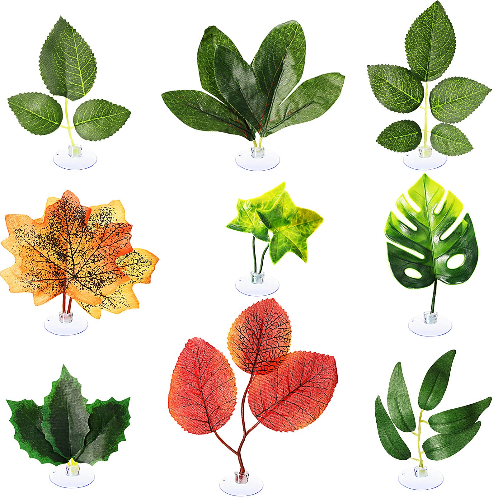 Photo 1 of 9 Pieces Betta Bed Leaf Hammock Pad Betta Fish Leaf Pad Betta Fish Hammock Betta Fish Accessories Plant Tank Decorations for Lightweight and Realistic Resting Spot Simulating The Habitat