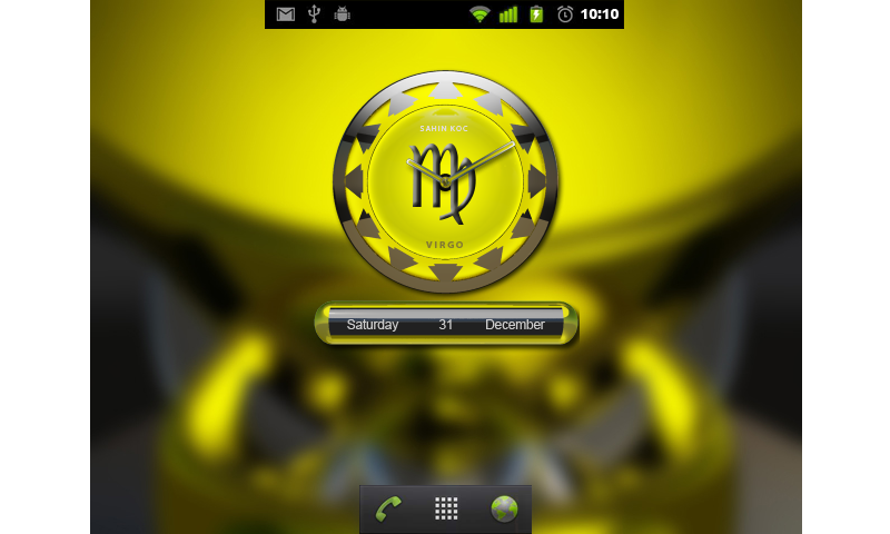 Virgo Beautiful Clock Widget Zodiac Theme for Android
