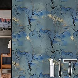 DKTIE Marble Pattern Privacy Window Film with