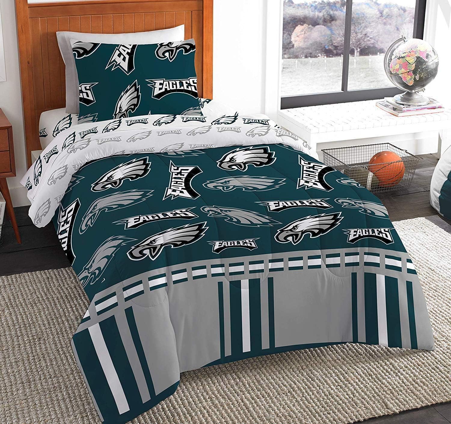 Amazon Com Philadelphia Eagles Twin Comforter Sheet Set 4