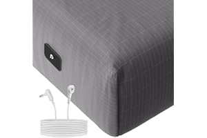 Grounding Fitted Sheets Full Size, Grounding Sheets Full with 10% Silver Fiber, 15'' Deep Pocket Grounded Fitted Bed Sheets f