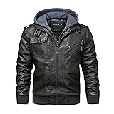 WULFUL Men's Leather Jackets, Faux Leather Jacket