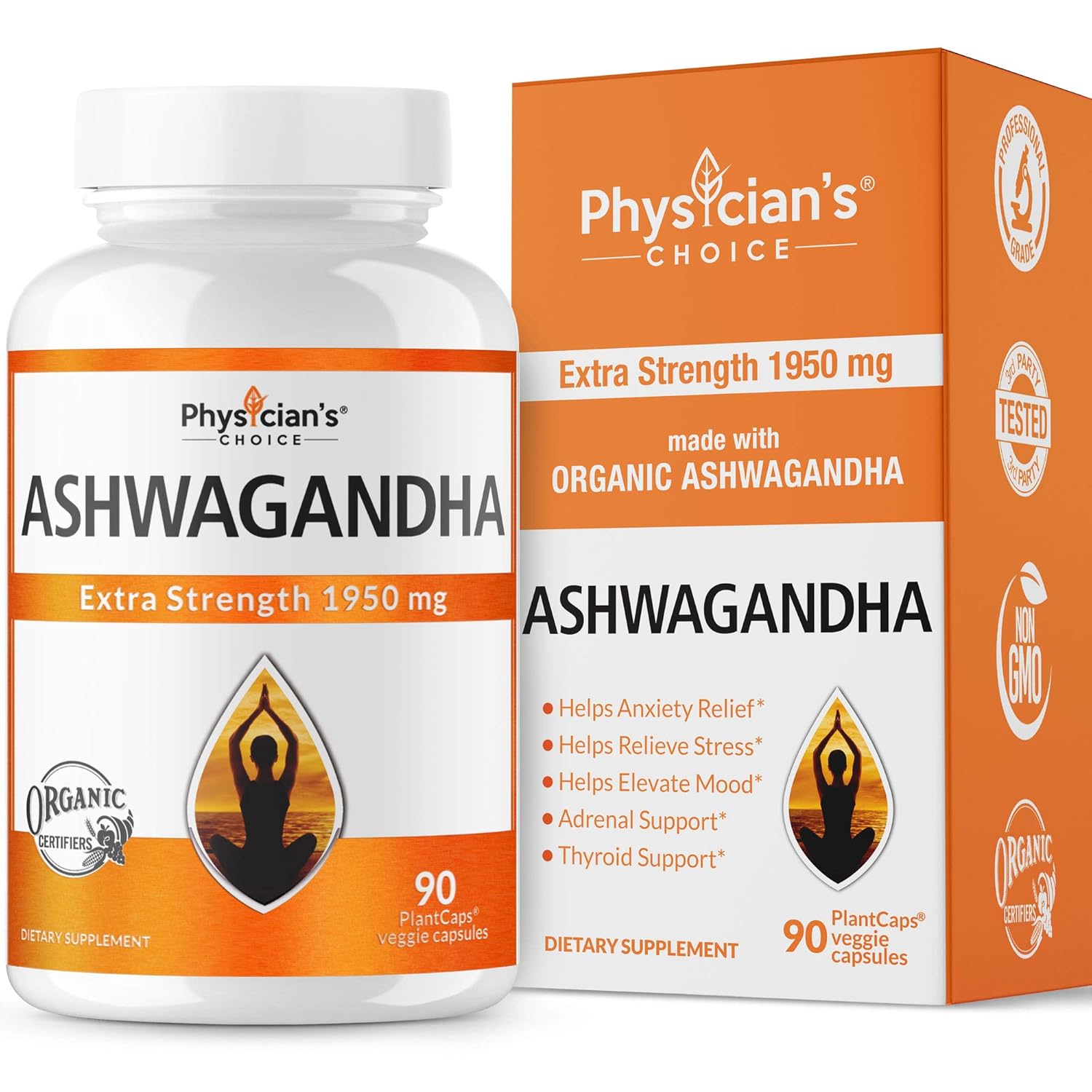 Ashwagandha 1950mg Organic Ashwagandha Root Powder Extr...