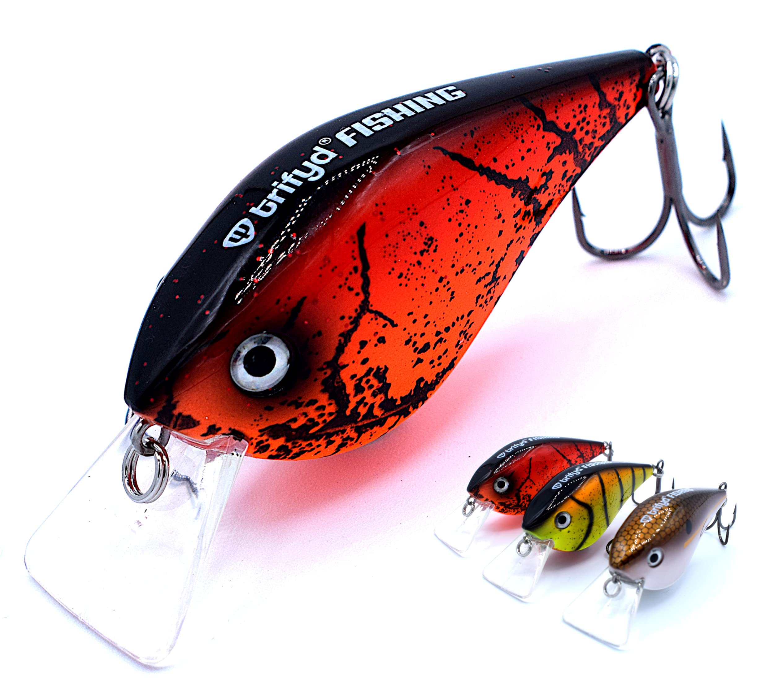 trifyd ® Fishing Pike Lure, Pack of 3 crankzilla predatory fishing lures