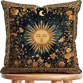 YOU FOUND ME Vintage Moon Design Throw Pillow Covers Home Decor, Gothic Pillowcase Cushion Cover for Bed Sofa Living Room, Car Indoor and Outdoor (Moon, 18x18inch)
