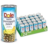 Dole 100% Pineapple Juice, 100% Fruit Juice with Added Vitamin C, 8.4 Fl Oz Cans, 24 Total Cans
