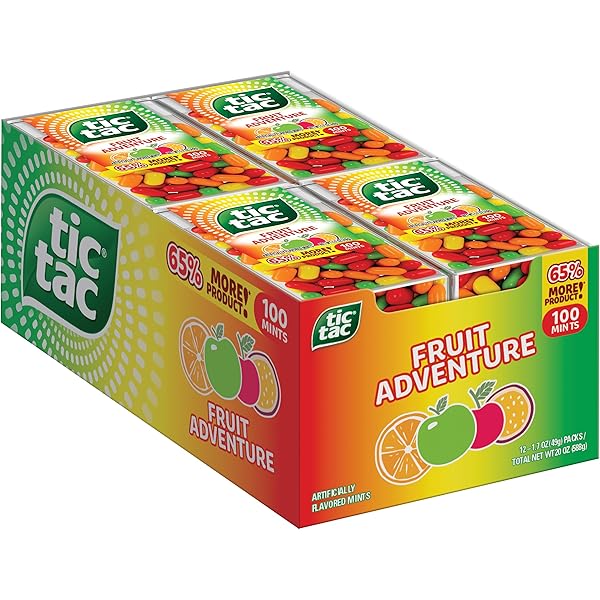 Amazon.com : Tic Tac x4 (Lime & Orange, 18g) : Grocery & Gourmet Food
