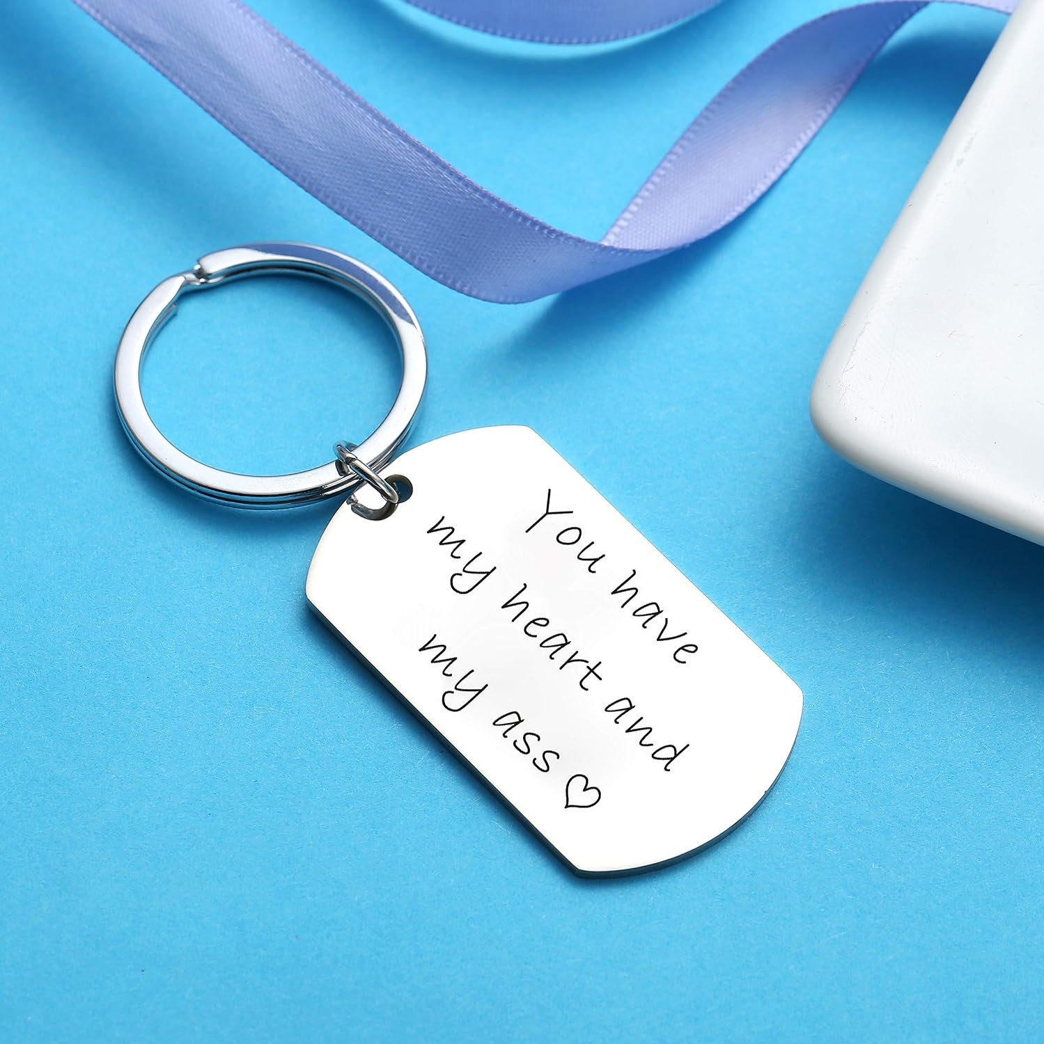 Nimteve Gifts for Boyfriend Keyring Husband Gift Wife Gifts Couples Gift Funny keyrings for Men Women Gifts for Her Him Anniversary For Husband Wife Valentines Gifts (You Have My Heart) - Image 3