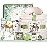 Birthday Gifts for Women Self Care Gift, Get Well Soon Gift Baskets Relaxing Spa Care Package for Women with Blanket, Unique Valentines Day Gifts Idea for Her Wife Girlfriend Mom Mother Friend Sister