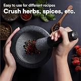 H&S Premium Granite Mortar and Pestle Large 16cm Diameter Black view 4